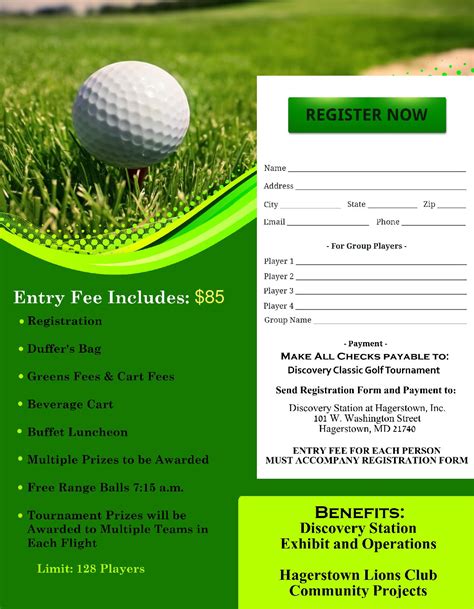 golf registration form template|Golf Tournament Registration & Sponsor Form .